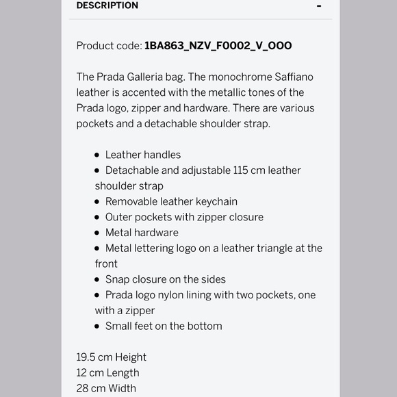 Saffiano Leather Prada Galleria Bag in Black - Picture 12 of 16